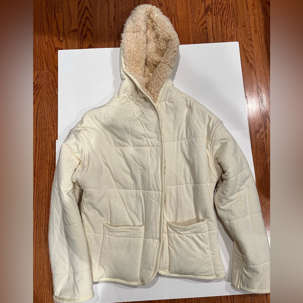 Urban Outfitters Cream Sherpa-Lined Jacket
